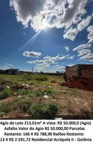 Lote/Terreno à venda, 213m² no Residencial Acrópole II, Goiânia