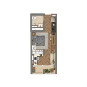 Apartamento com 1 Quarto à venda, 34m² no Vila Dom Pedro I, São Paulo