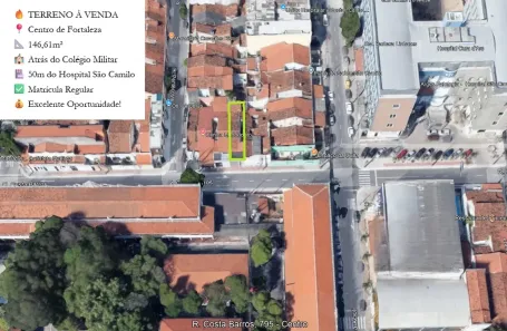 Lote/Terreno à venda, 146m² no Centro, Fortaleza