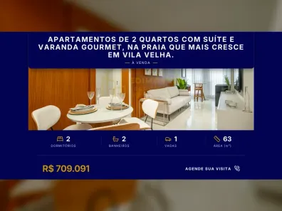 Apartamento com 2 Quartos à venda, 64m² no Jockey de Itaparica, Vila Velha