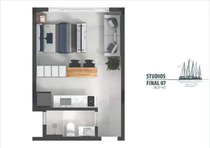 com 1 Quarto à venda, 30m² no José Mendes, Florianópolis