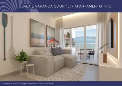 Apartamento com 2 Quartos à venda, 71m² no Balneário Gardem Mar, Caraguatatuba
