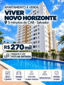 Apartamento com 2 Quartos à venda, 50m² no Novo Horizonte, Salvador