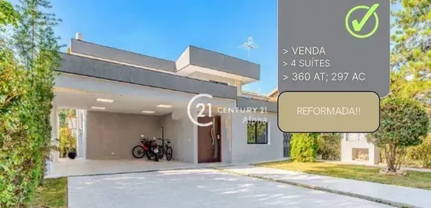 Casa de Condomínio com 5 Quartos à venda, 297m² no Alphaville, Santana de Parnaíba