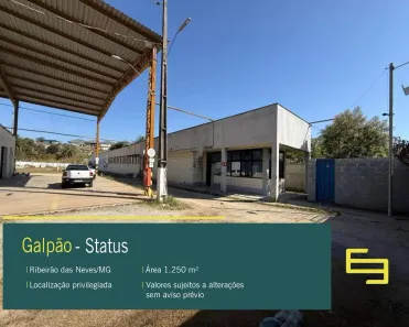 Galpão/Depósito/Armazém para alugar, 1250m² no Vila Santa Branca (Justinópolis), Ribeirão das Neves