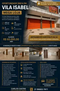 Ponto Comercial para alugar, 972m² no Vila Isabel, Rio de Janeiro