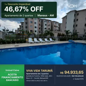 Apartamento com 2 Quartos à venda, 41m² no Tarumã, Manaus