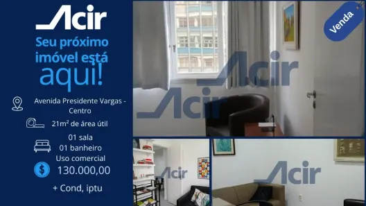 Sala Comercial à venda, 20m² no Centro, Rio de Janeiro