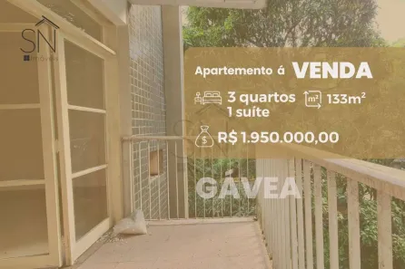 Apartamento com 3 Quartos à venda, 133m² no Gávea, Rio de Janeiro