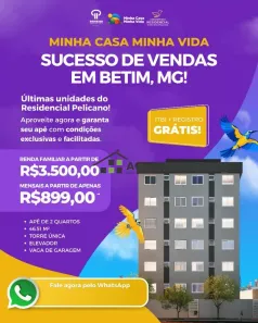 Apartamento com 2 Quartos à venda, 46m² no Bandeirinhas, Betim