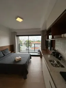 Apartamento com 1 Quarto para alugar, 24m² no Brooklin Paulista, São Paulo