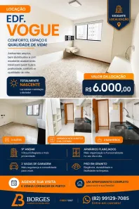 Apartamento com 3 Quartos para alugar, 120m² no Jatiúca, Maceió