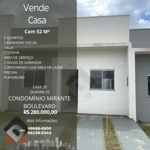 Casa de Condomínio com 2 Quartos à venda, 52m² no Cidade Nova, Marabá