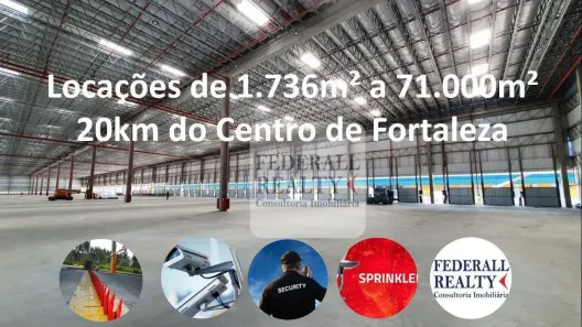 Galpão/Depósito/Armazém para alugar, 1763m² no Ancuri, Fortaleza