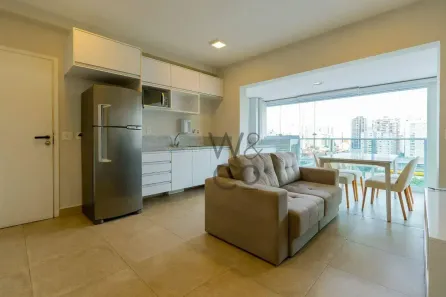 Apartamento com 1 Quarto para alugar, 42m² no Cidade Monções, São Paulo