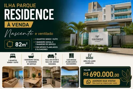 Apartamento com 2 Quartos à venda, 82m² no Maranhão Novo, São Luís