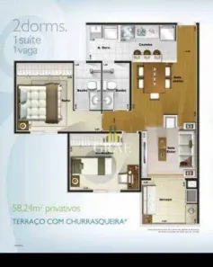 Apartamento com 2 Quartos à venda, 58m² no Vila Gonçalves, São Bernardo do Campo