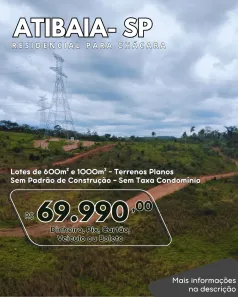 Lote/Terreno à venda, 600m² no Jardim Jaraguá, Atibaia