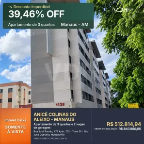 Apartamento com 3 Quartos à venda, 131m² no São José Operário, Manaus