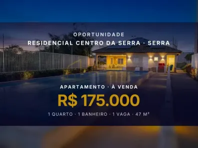 Apartamento com 1 Quarto à venda, 47m² no Residencial Centro da Serra, Serra