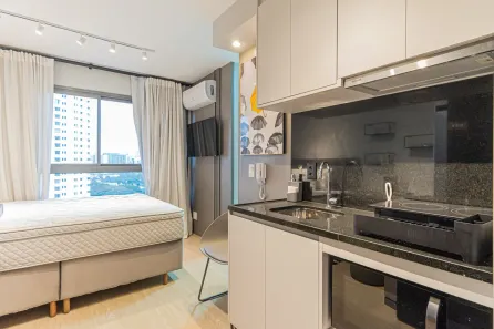 Apartamento com 1 Quarto para alugar, 25m² no Campo Belo, São Paulo