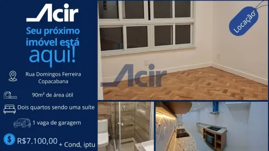 Apartamento com 2 Quartos para alugar, 90m² no Copacabana, Rio de Janeiro