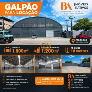 Galpão/Depósito/Armazém para alugar, 1800m² no Afogados, Recife
