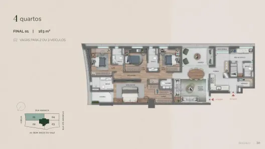 Apartamento com 4 Quartos à venda, 165m² no Vale do Sereno, Nova Lima