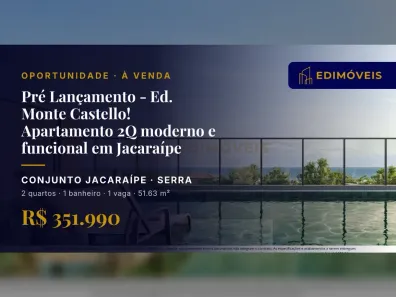Apartamento com 2 Quartos à venda, 51m² no Conjunto Jacaraípe, Serra