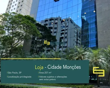 Ponto Comercial para alugar, 257m² no Cidade Monções, São Paulo