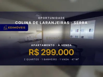 Apartamento com 2 Quartos à venda, 47m² no Colina de Laranjeiras, Serra