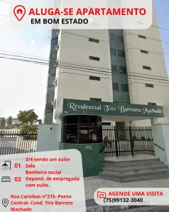 Apartamento com 2 Quartos para alugar, 10m² no Ponto Central, Feira de Santana