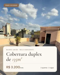 Apartamento com 2 Quartos para alugar, 135m² no União, Belo Horizonte