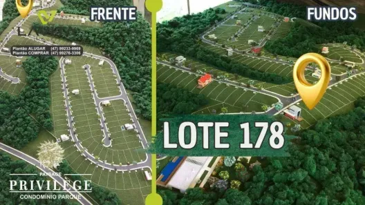 Lote/Terreno à venda, 370m² no Ponta Aguda, Blumenau