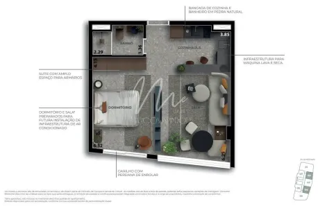 Apartamento com 1 Quarto à venda, 41m² no Green Valley Alphaville, Barueri