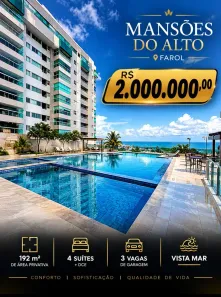 Apartamento com 4 Quartos à venda, 192m² no Farol, Maceió