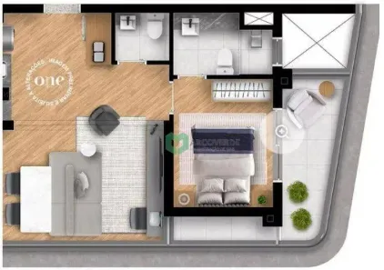 Apartamento com 1 Quarto à venda, 49m² no Pinheiros, São Paulo