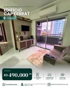 Apartamento com 3 Quartos à venda, 103m² no Nossa Senhora das Graças, Manaus