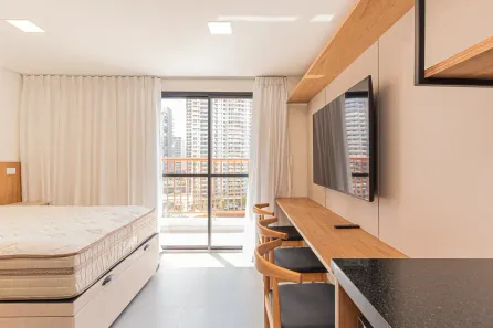 Apartamento com 1 Quarto para alugar, 27m² no Jardim das Acácias, São Paulo