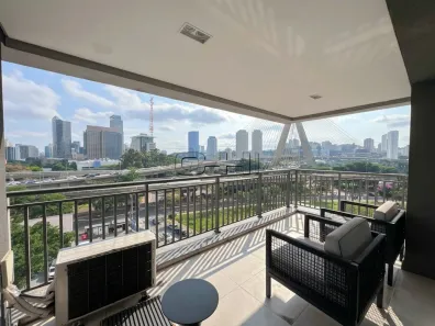 Apartamento com 1 Quarto para alugar, 63m² no Cidade Monções, São Paulo