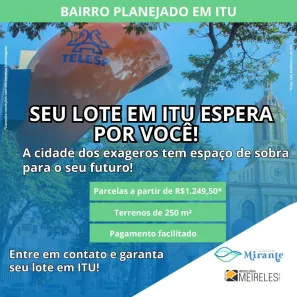 Lote/Terreno à venda, 250m² no Itaim, Itu