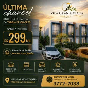 Casa de Condomínio com 2 Quartos à venda, 56m² no Chácara Granja Velha, Cotia
