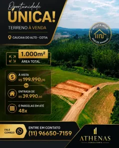 Lote/Terreno à venda, 1000m² no dos Mendes (Caucaia do Alto), Cotia