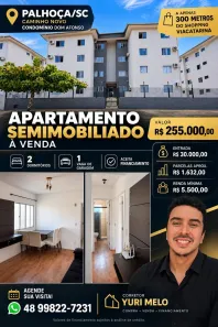 Apartamento com 2 Quartos à venda, 50m² no Caminho Novo, Palhoça