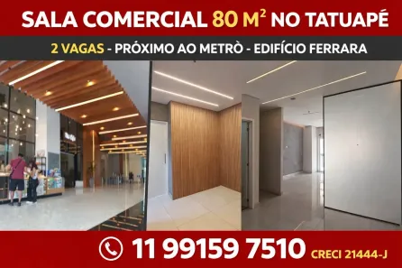 Sala Comercial à venda, 80m² no Vila Gomes Cardim, São Paulo
