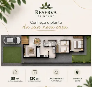 Casa de Condomínio com 2 Quartos à venda, 55m² no Setor Sul, Trindade