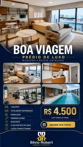 Apartamento com 1 Quarto para alugar, 30m² no Boa Viagem, Recife