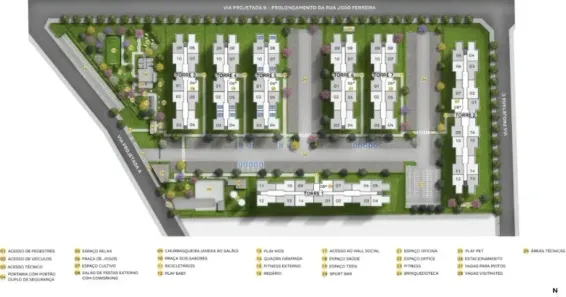 Apartamento com 2 Quartos para alugar, 39m² no Lagoa Redonda, Fortaleza