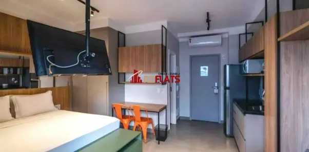 Flat com 1 Quarto para alugar, 32m² no Pinheiros, São Paulo