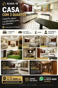 Casa com 3 Quartos para alugar, 160m² no Pitimbu, Natal